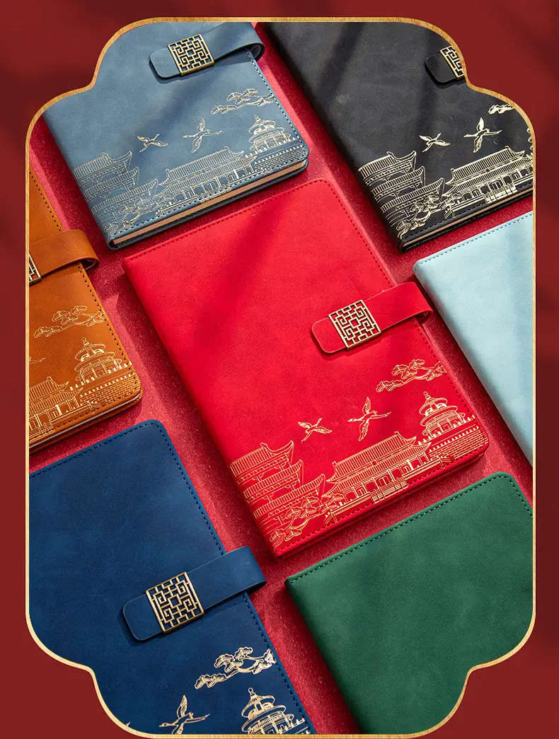 A5 National Trend Notebook Gift Box Set with High Appearance and Creative Chinese Style Forbidden City Notepad with Printable Logo and Cultural Creation — feature 7