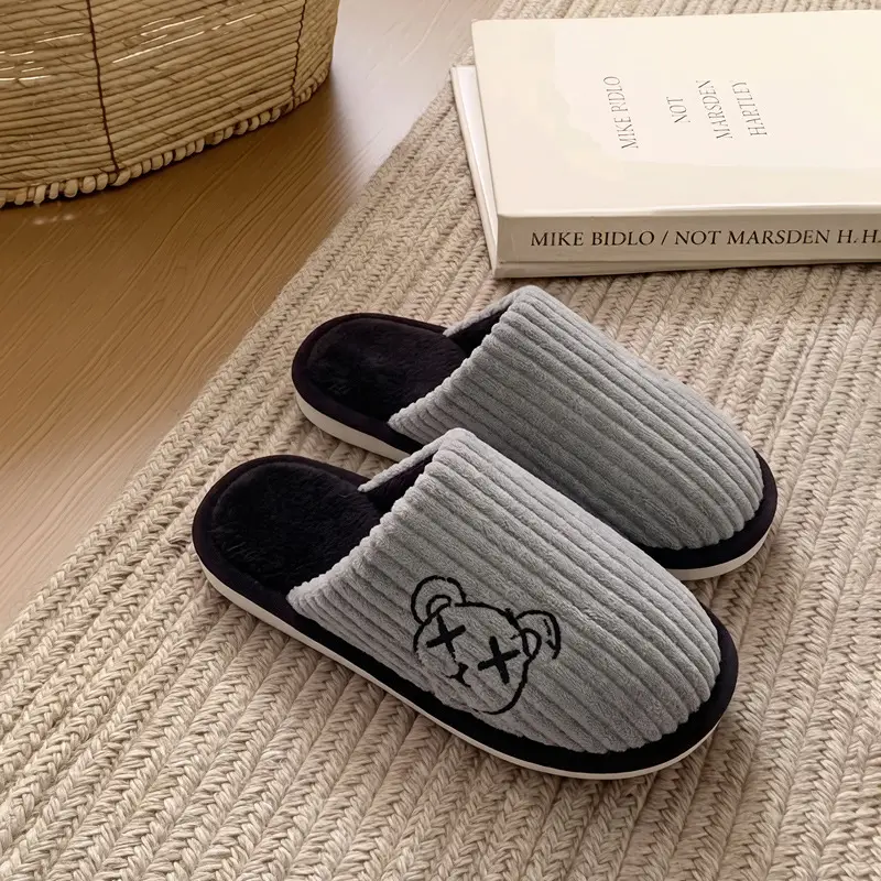 Cotton Slippers for Men, Winter Indoor Home Use, Wool Slippers, Autumn and Winter Warm Home Non-Slip Cotton Slippers for Women, Winter Wholesale
