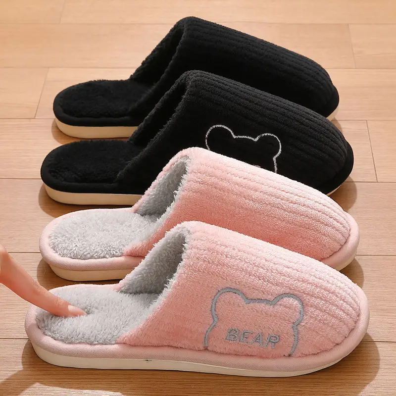 Cotton Slippers for Men, Winter Indoor Home Use, Wool Slippers, Autumn and Winter Warm Home Non-Slip Cotton Slippers for Women, Winter Wholesale