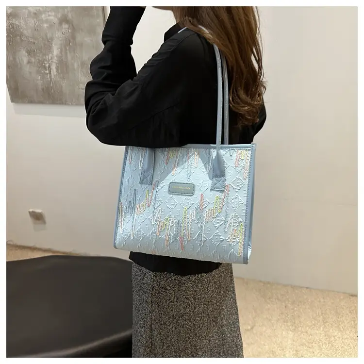Women's Large Capacity Canvas Tote Bag Brown — feature 15