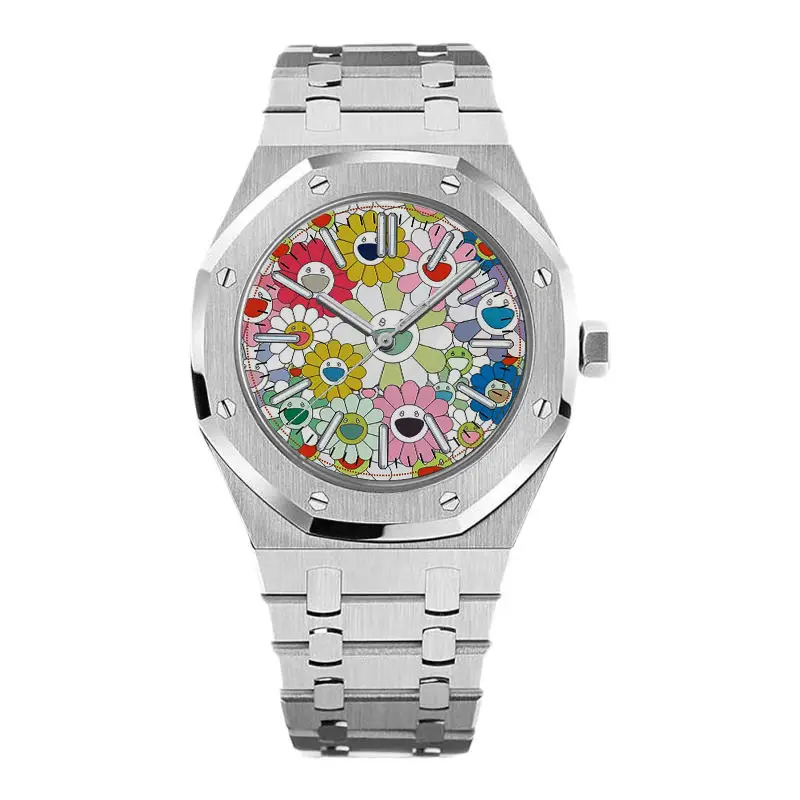 Men's Sunflower Watch Coffee Stainless Steel Waterproof - Image 11
