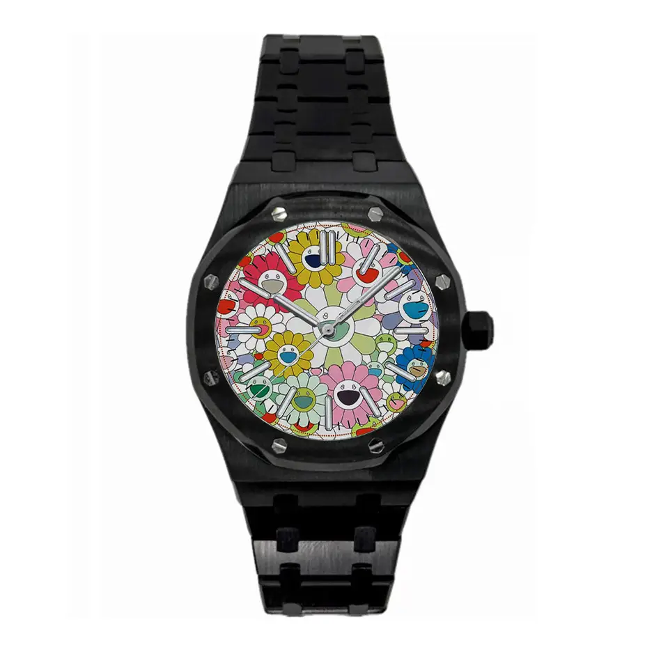 Men's Sunflower Watch Coffee Stainless Steel Waterproof - Image 2