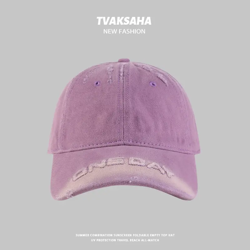 Women Pink Baseball Cap with Rhole Brim — feature 9
