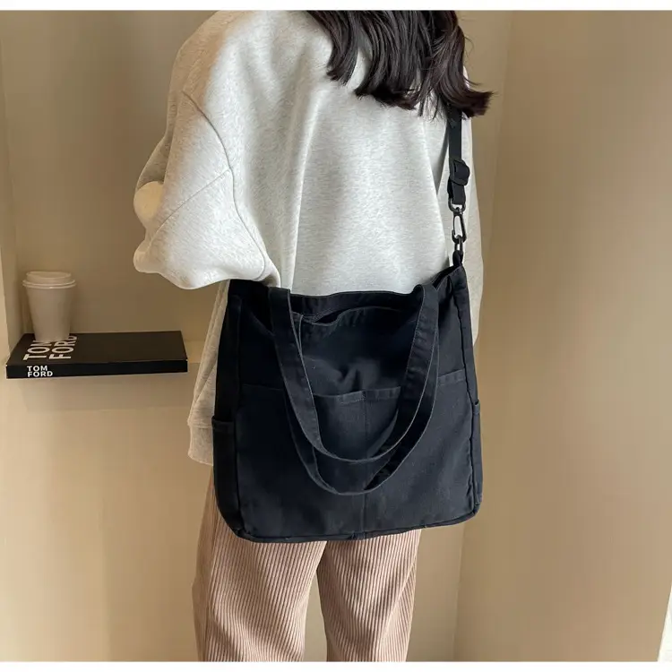 Blue Japanese Denim Crossbody Bag for Men Women — feature 55