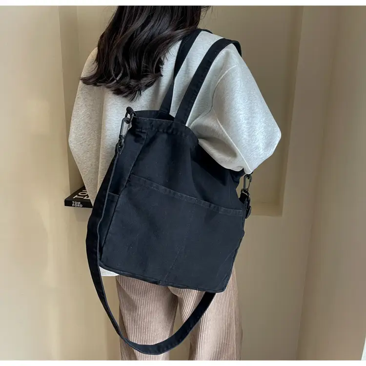Blue Japanese Denim Crossbody Bag for Men Women — feature 56