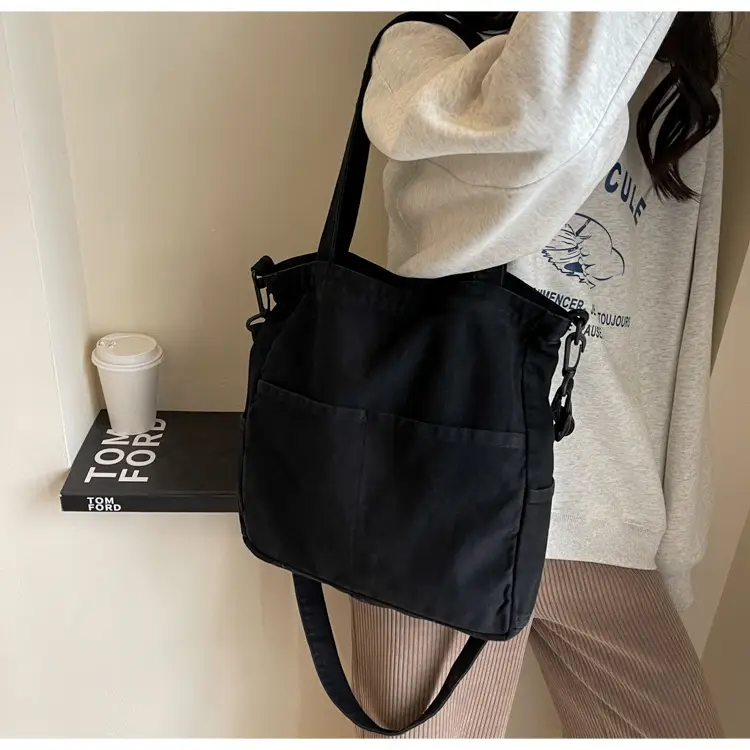 Blue Japanese Denim Crossbody Bag for Men Women — feature 59