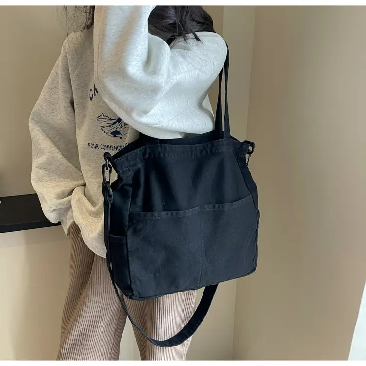 Blue Japanese Denim Crossbody Bag for Men Women — feature 60