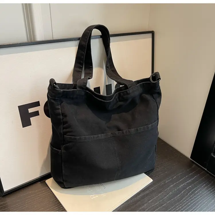 Blue Japanese Denim Crossbody Bag for Men Women — feature 79