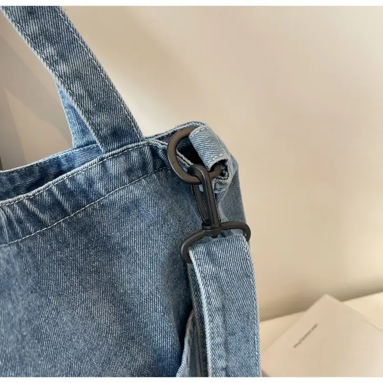 Blue Japanese Denim Crossbody Bag for Men Women — feature 85