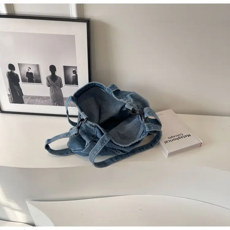 Blue Japanese Denim Crossbody Bag for Men Women — feature 86