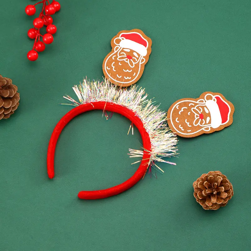 Christmas Ginger Cookie Headband Red Party Dress Up — feature 2