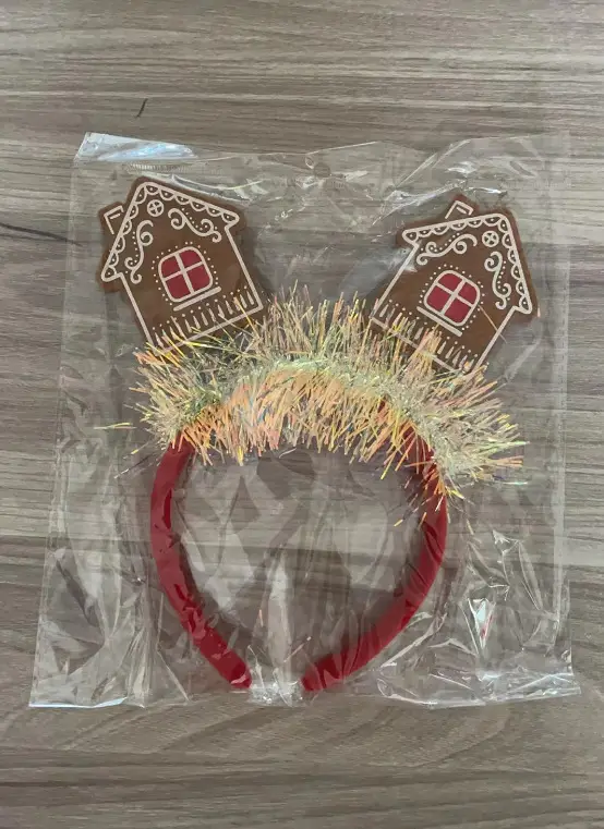 Christmas Ginger Cookie Headband Red Party Dress Up — feature 9