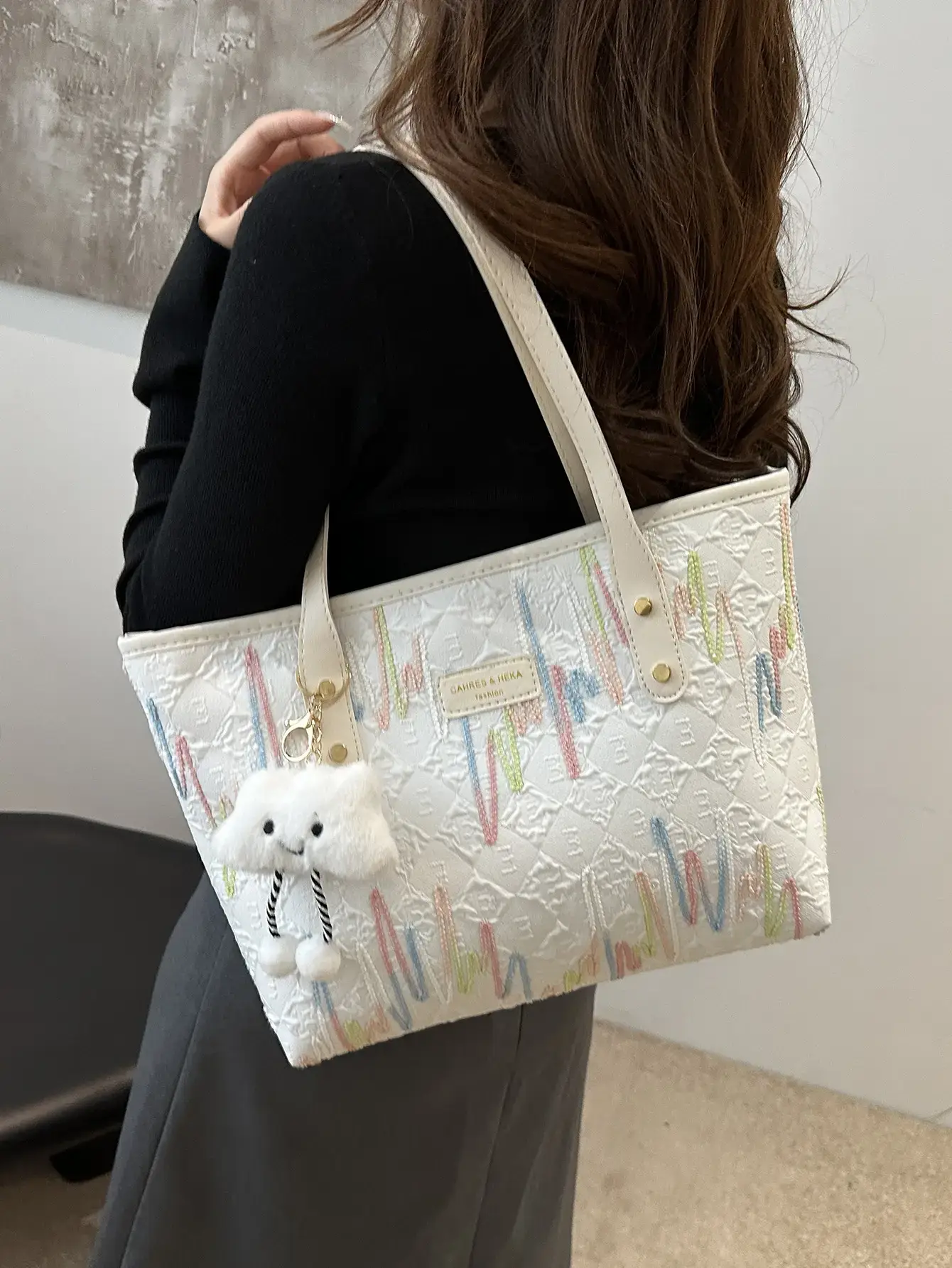 Women's Canvas Tote Bag Large Capacity Summer Commuter - Image 7