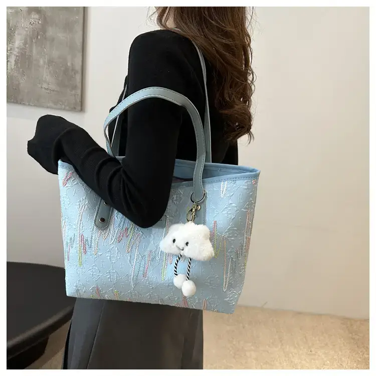Women's Canvas Tote Bag Large Capacity Summer Commuter — feature 10