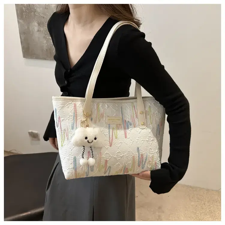Women's Canvas Tote Bag Large Capacity Summer Commuter — feature 7
