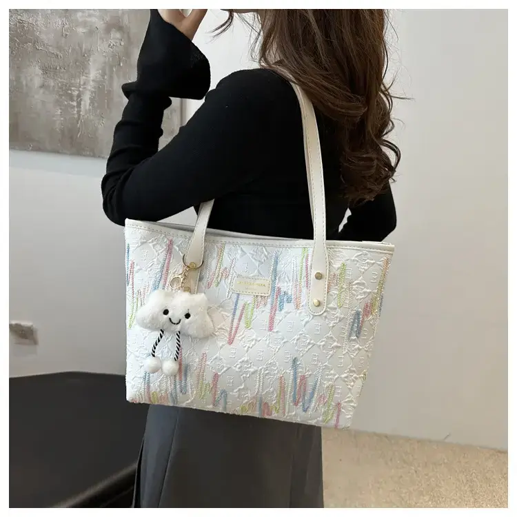 Women's Canvas Tote Bag Large Capacity Summer Commuter — feature 8