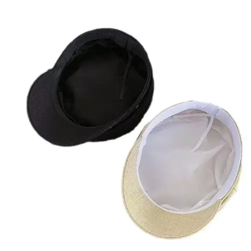 Men's White Duck Tissue Cap with Octagonal Brim