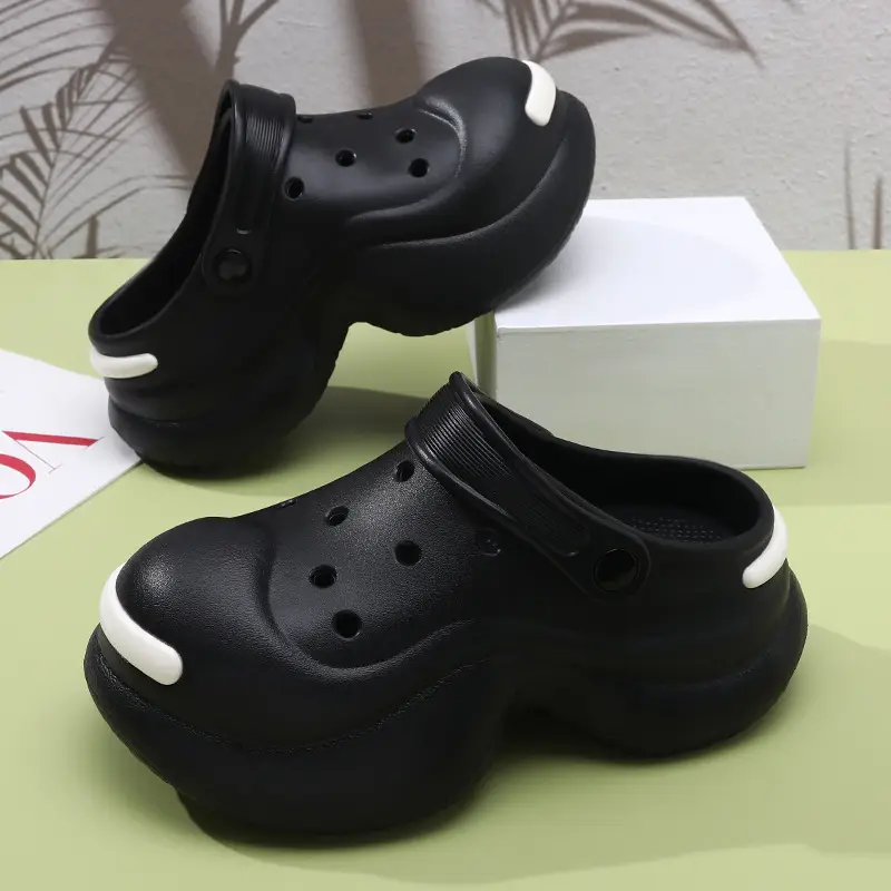 Hole Shoes High-height Shoes Women's Outdoor Non-slip Thick Bottom Wear-resistant Sandals and Slippers with Non-smelly Feet Summer Slippers - Image 2