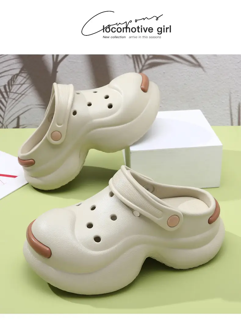 Hole Shoes High-height Shoes Women's Outdoor Non-slip Thick Bottom Wear-resistant Sandals and Slippers with Non-smelly Feet Summer Slippers — feature 14