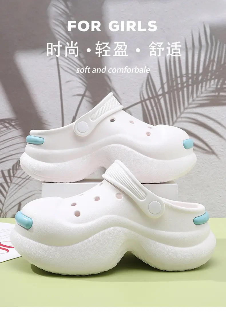 Hole Shoes High-height Shoes Women's Outdoor Non-slip Thick Bottom Wear-resistant Sandals and Slippers with Non-smelly Feet Summer Slippers — feature 3