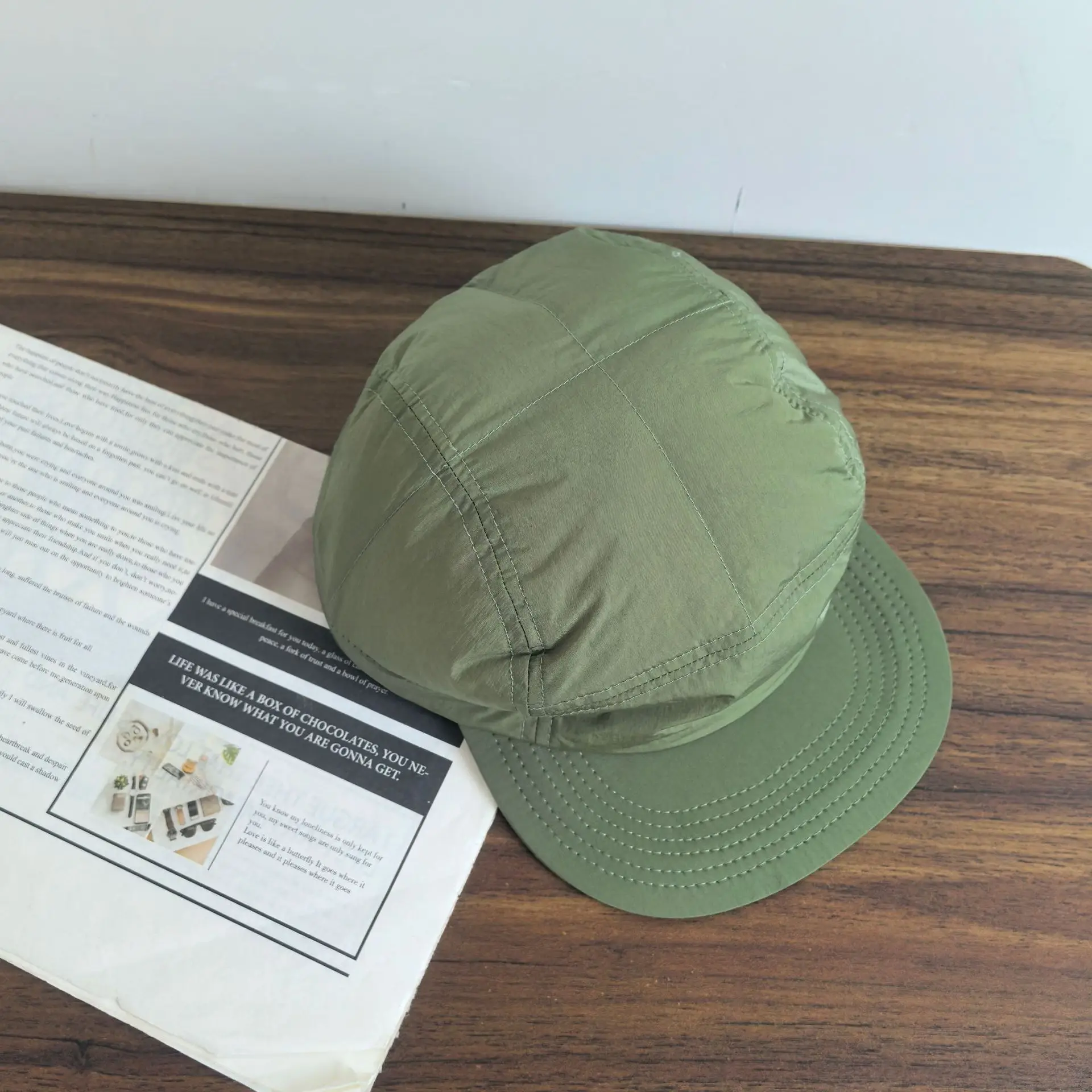 Winter Drying Cap Olive Green for Men Women - Image 2