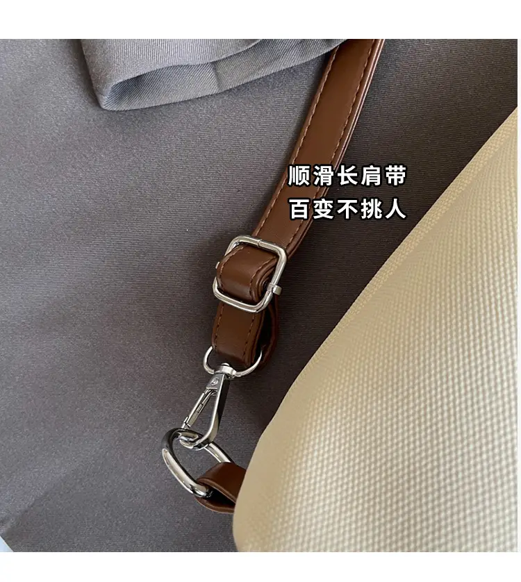 Women's Black Canvas Tote Bag with TE LN Logo — feature 4