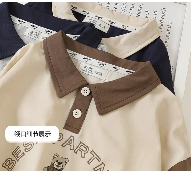 Soft Fabric Boys Polo Shirt Long Sleeve Spring Autumn — feature 21
