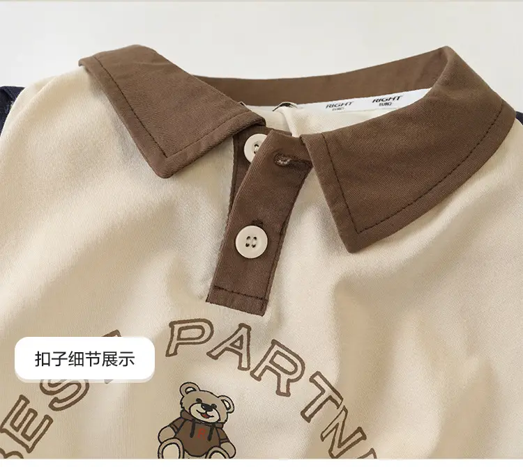 Soft Fabric Boys Polo Shirt Long Sleeve Spring Autumn — feature 22