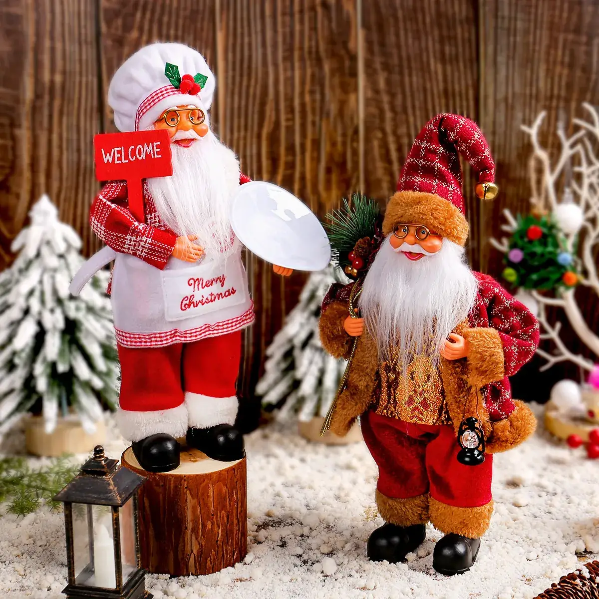 Cross Border Standing Santa Claus Doll Ornament 175g - Image 7
