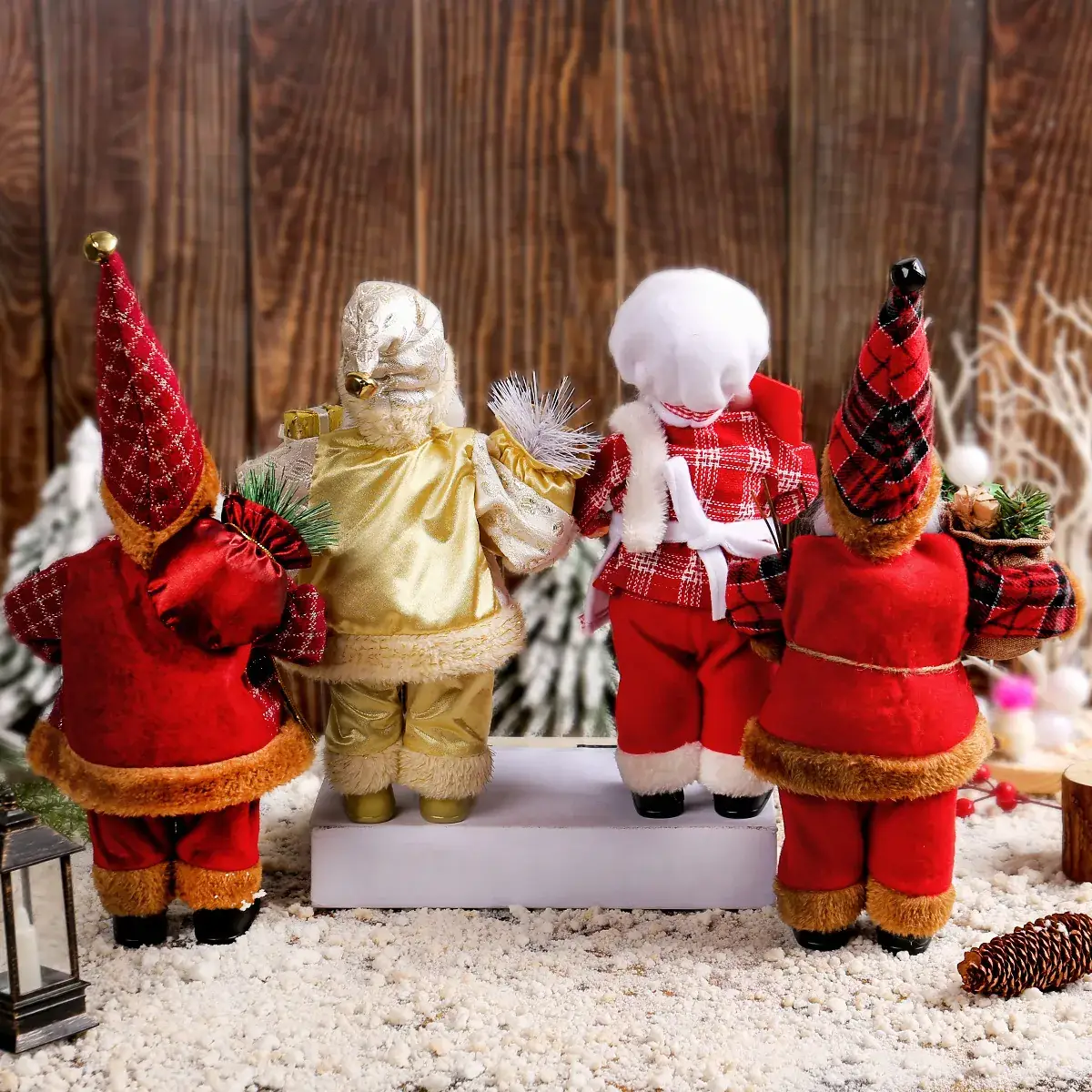 Cross Border Standing Santa Claus Doll Ornament 175g - Image 9