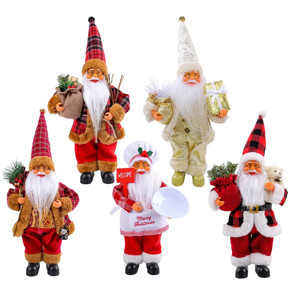Cross Border Standing Santa Claus Doll Ornament 175g - Image 10