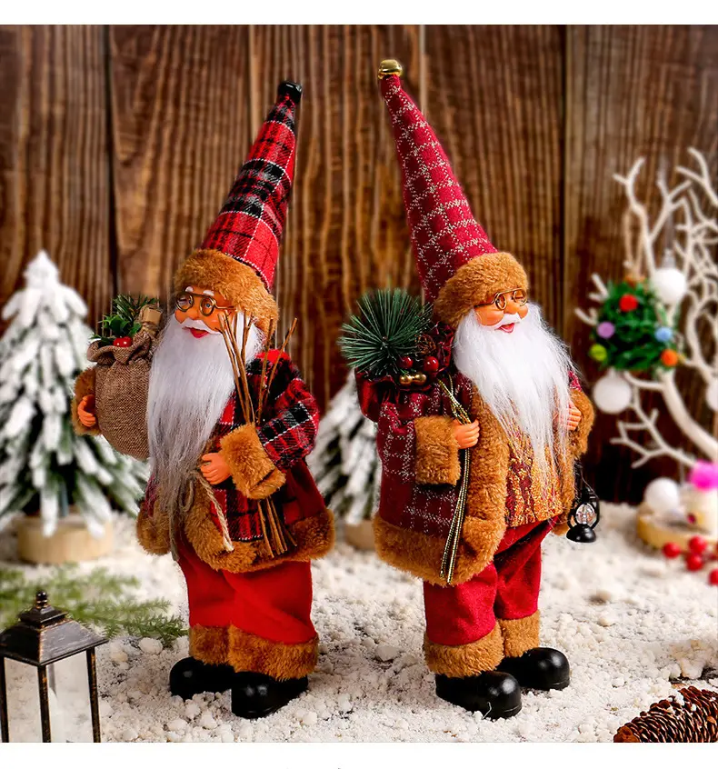 Cross Border Standing Santa Claus Doll Ornament 175g — feature 10