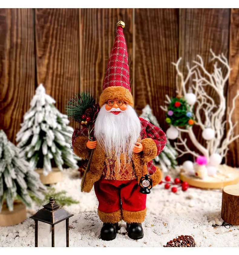 Cross Border Standing Santa Claus Doll Ornament 175g — feature 8