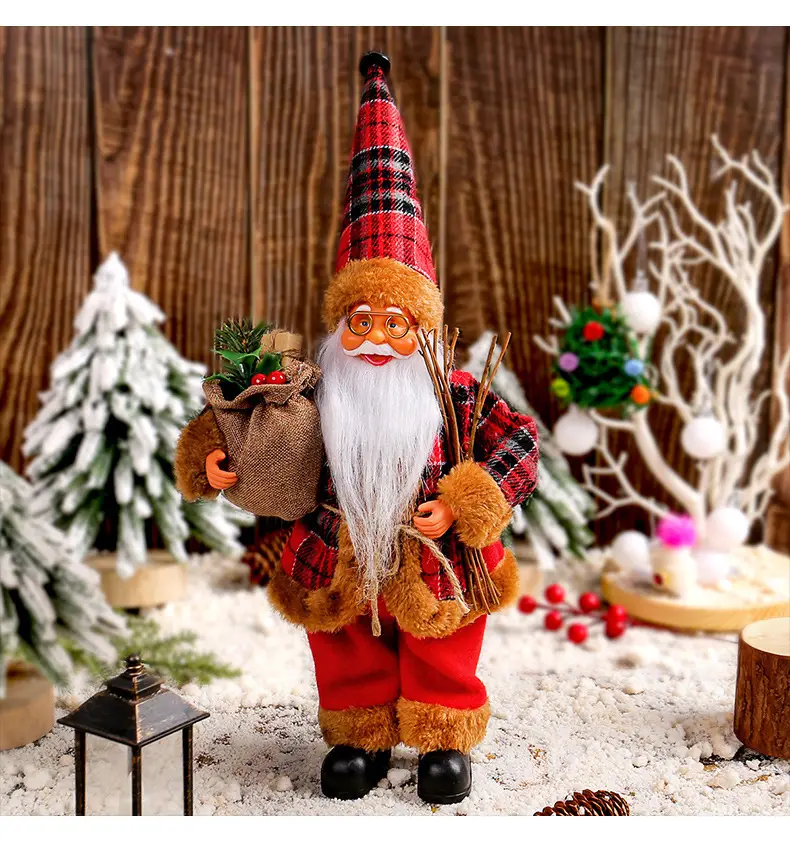 Cross Border Standing Santa Claus Doll Ornament 175g — feature 9
