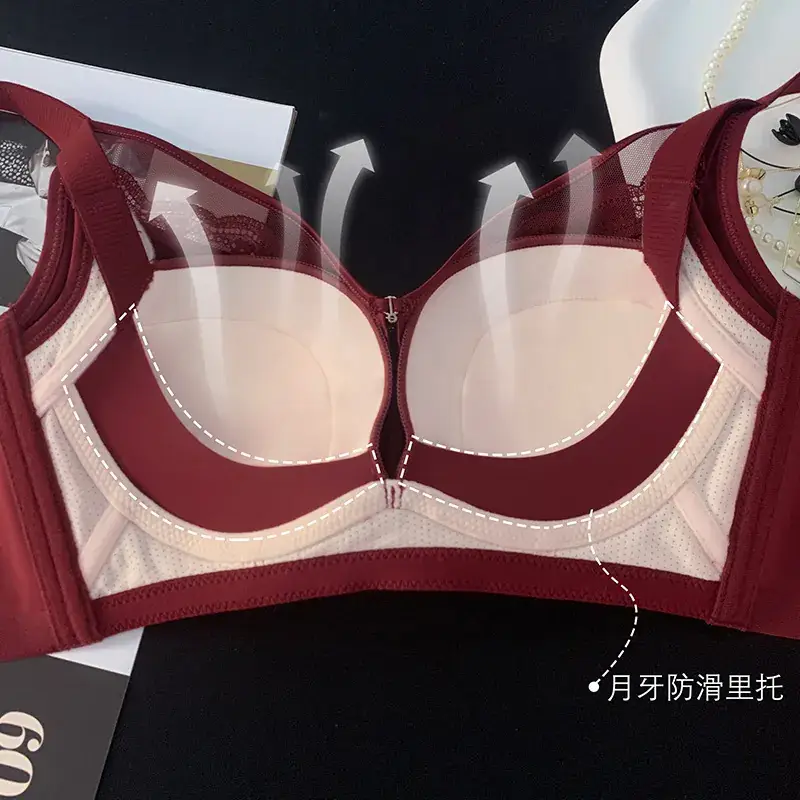 Light Gray Bralette with Lace & Back Gather - Image 6