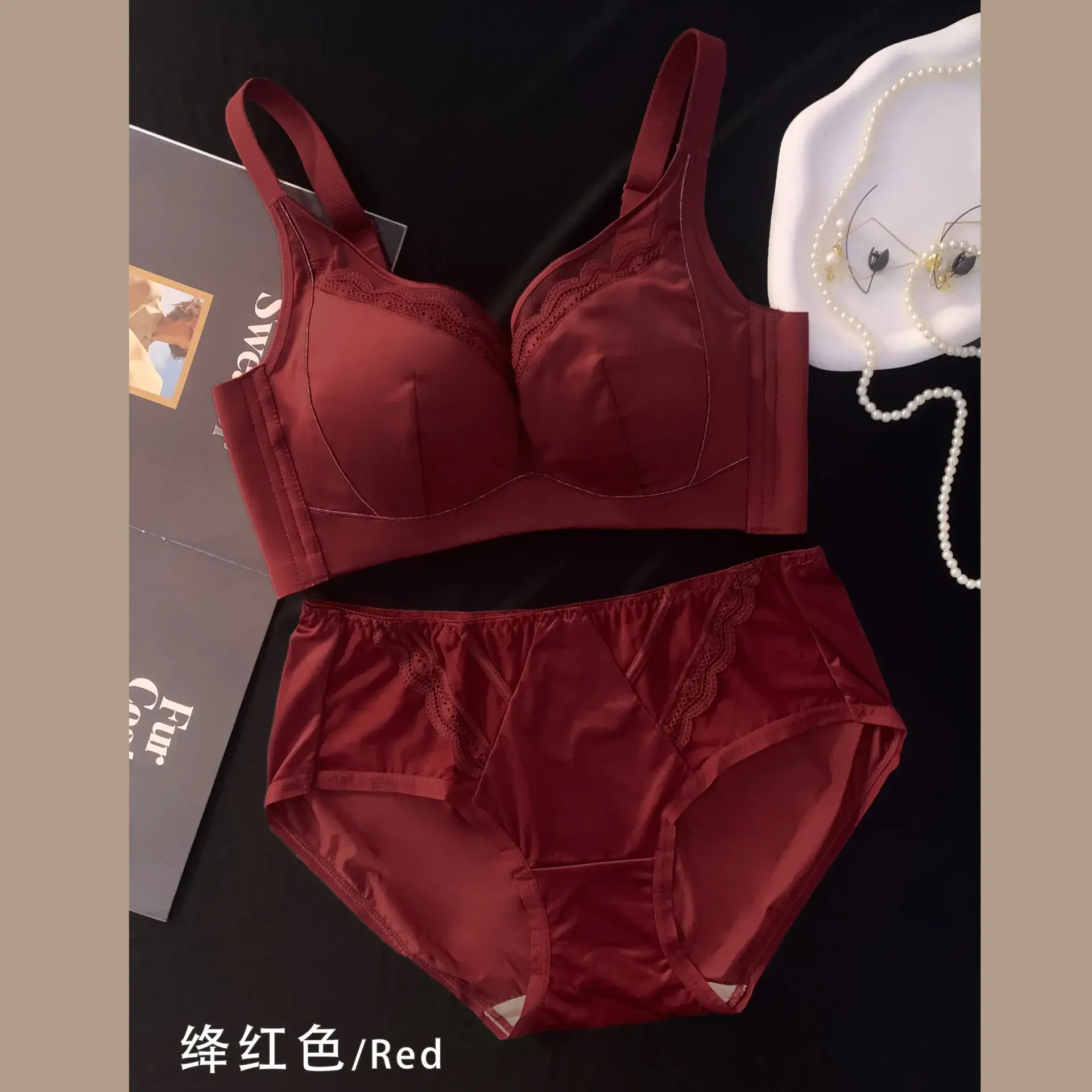 Light Gray Bralette with Lace & Back Gather — feature 12
