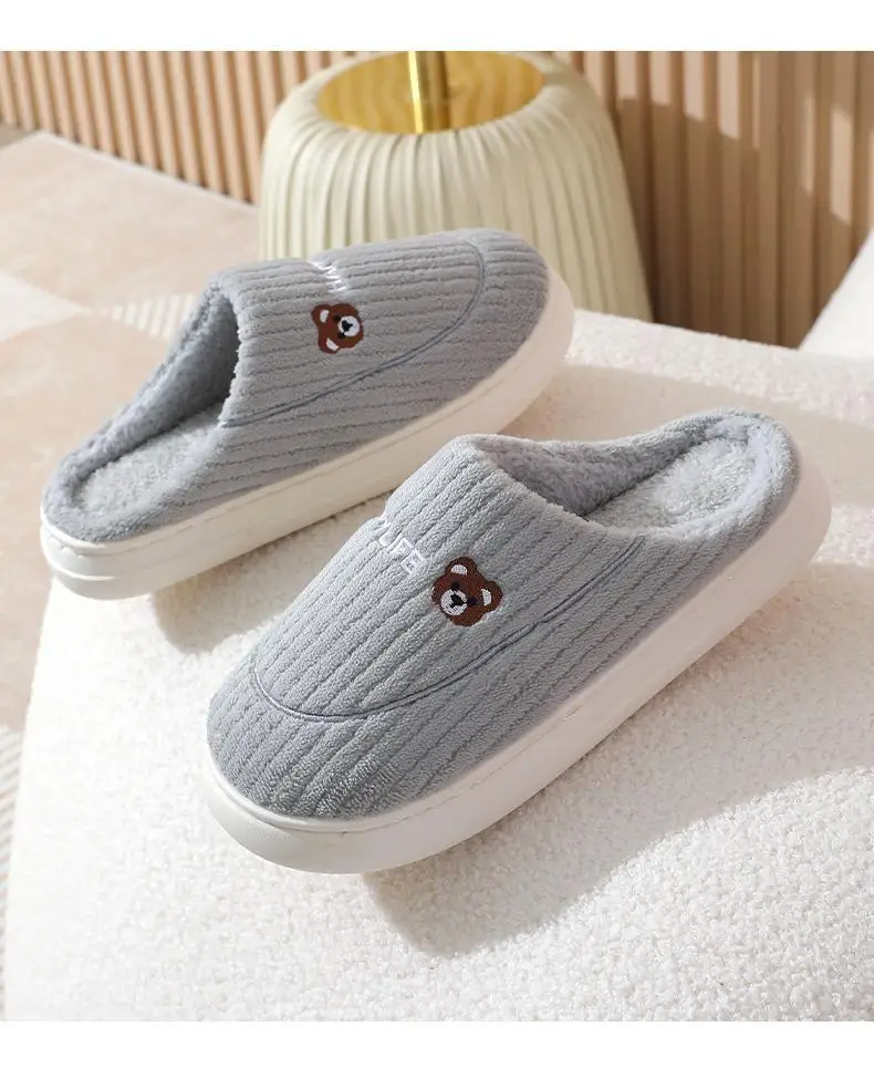 2025 New Style Cotton Slippers Women's Winter Indoor Home Home Warm Mao Mao Slippers Men's Household Men's Winter — feature 5