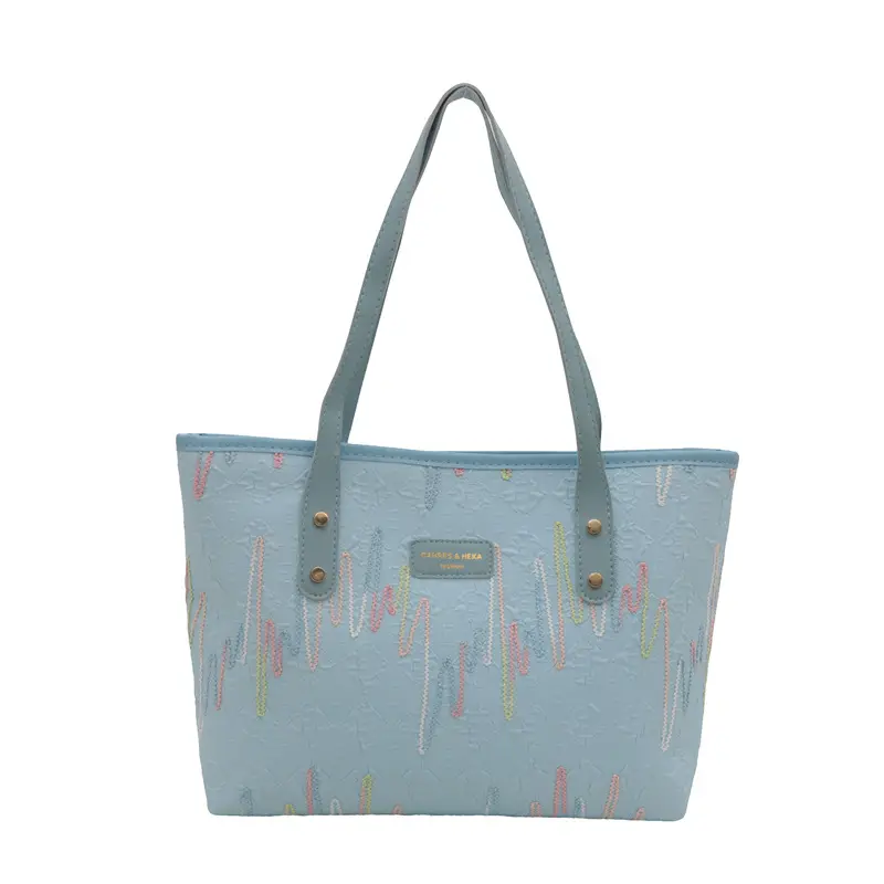 Women Printed Cotton Shoulder Bag Large Capacity Pink 2024 - Image 4