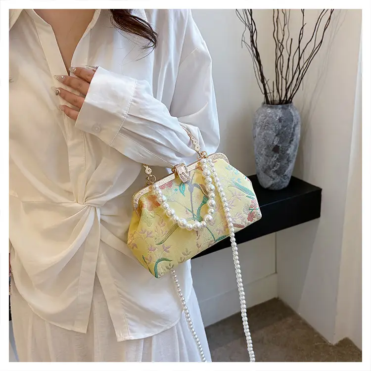 2024 Summer Shell Bag Women Floral Pearl Beaded Crossbody — feature 18