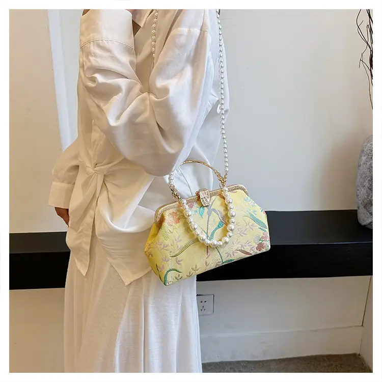 2024 Summer Shell Bag Women Floral Pearl Beaded Crossbody — feature 19