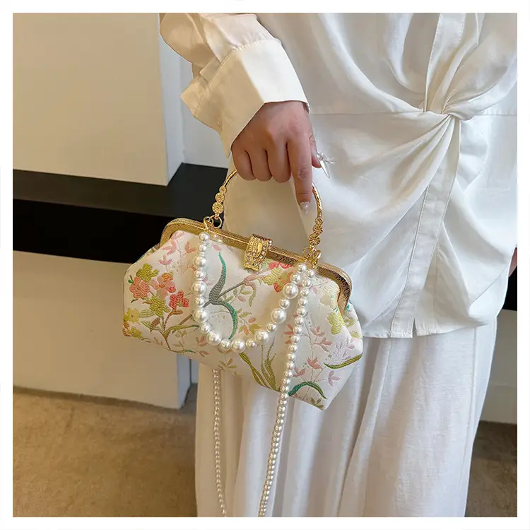 2024 Summer Shell Bag Women Floral Pearl Beaded Crossbody — feature 27