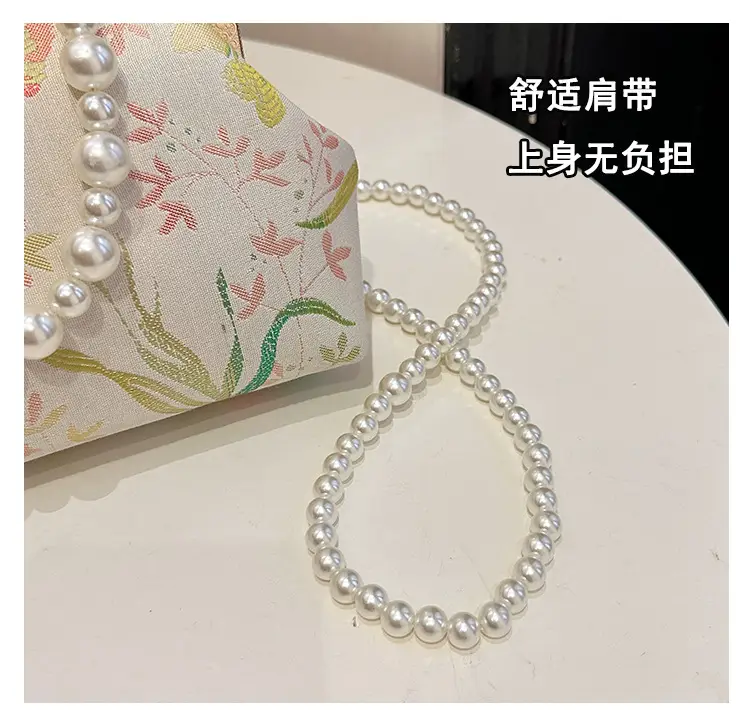 2024 Summer Shell Bag Women Floral Pearl Beaded Crossbody — feature 6