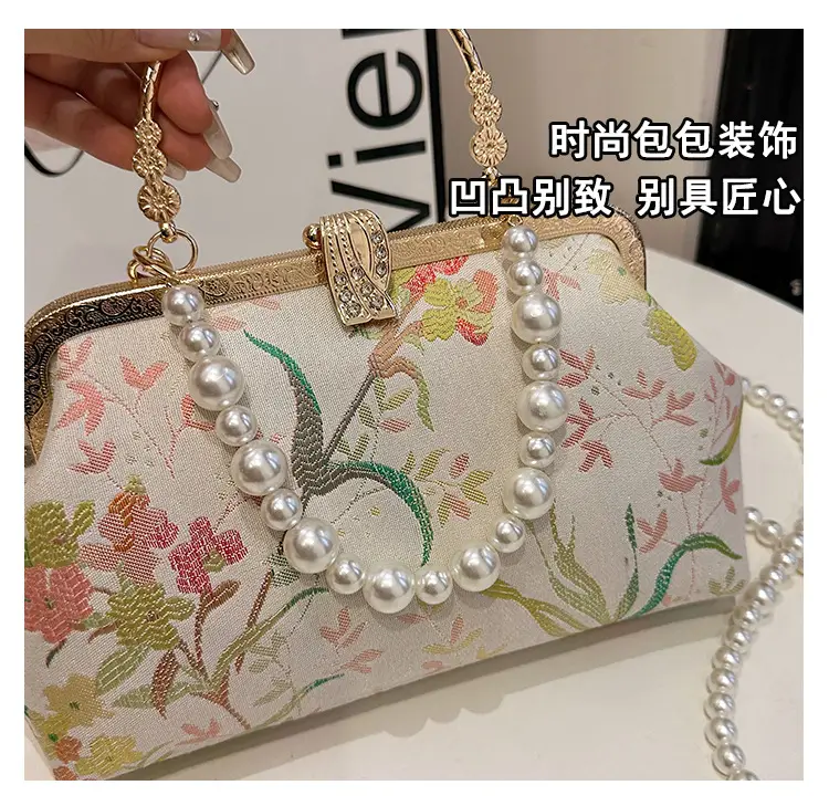 2024 Summer Shell Bag Women Floral Pearl Beaded Crossbody — feature 8