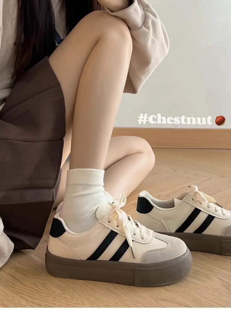 National Trbottomy Moral Training Shoes Women's Shoes 2025 New Spring and Autum Thick-Soled White Shoes Retro Forrest Gump Shoes Casual Sports Sneakers — feature 11