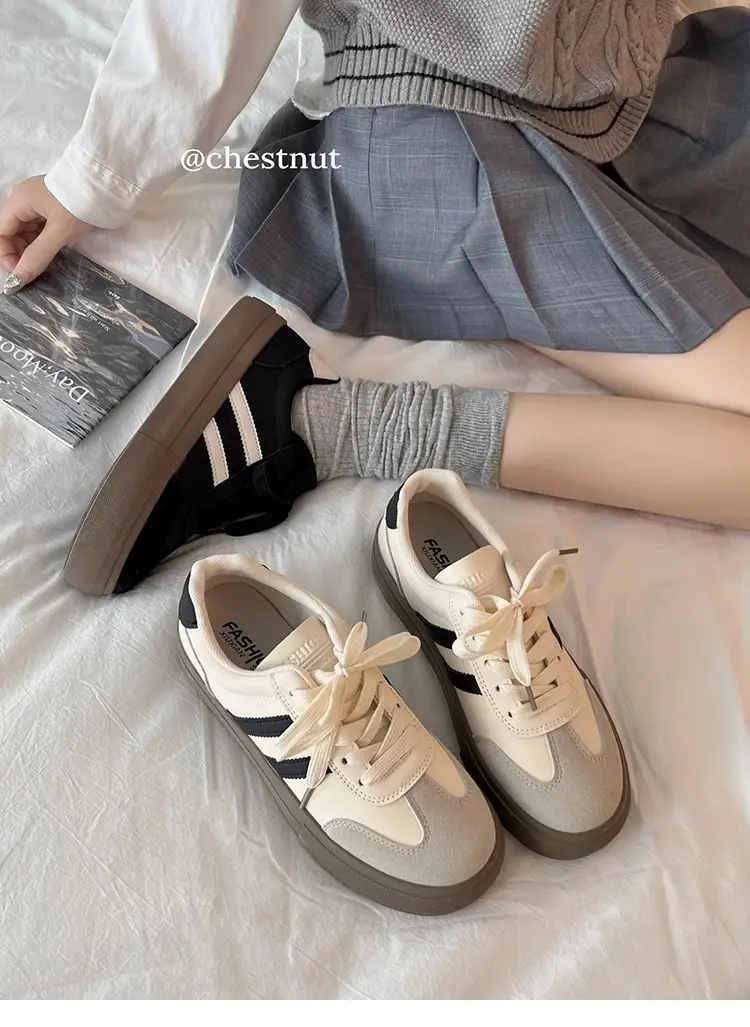 National Trbottomy Moral Training Shoes Women's Shoes 2025 New Spring and Autum Thick-Soled White Shoes Retro Forrest Gump Shoes Casual Sports Sneakers — feature 12