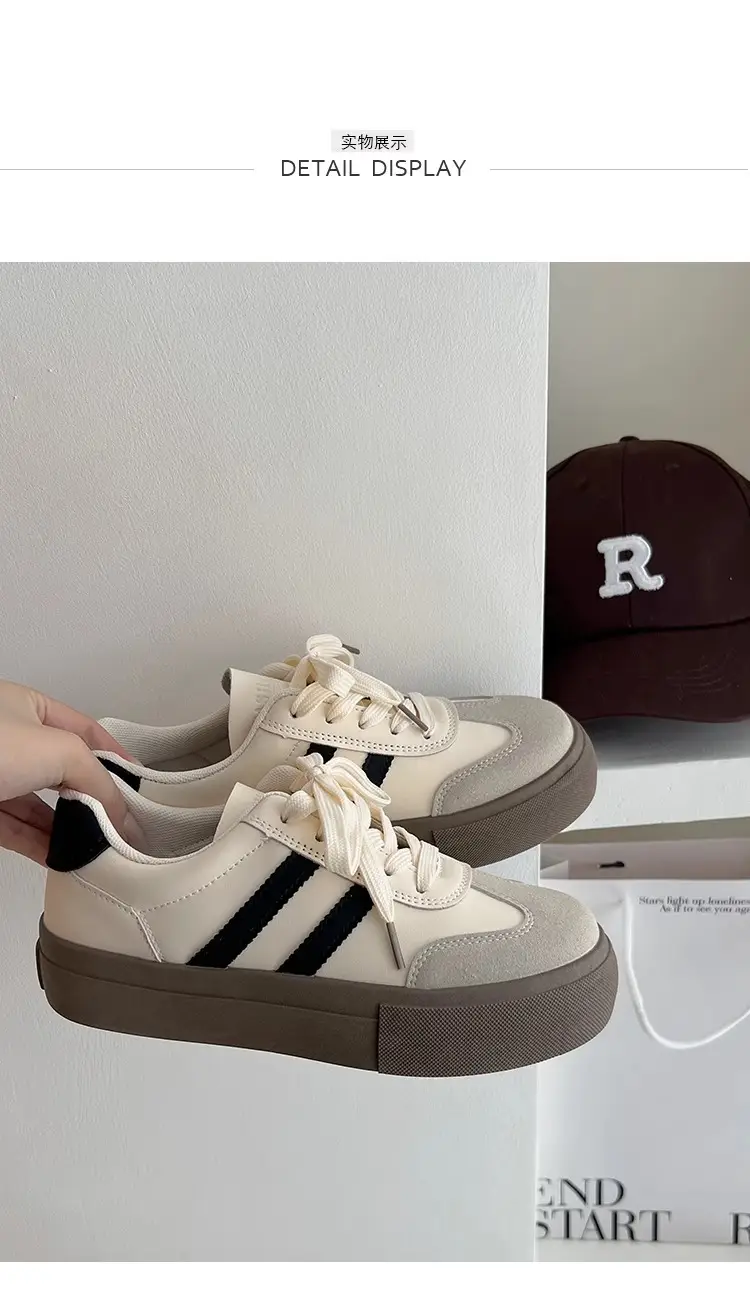 National Trbottomy Moral Training Shoes Women's Shoes 2025 New Spring and Autum Thick-Soled White Shoes Retro Forrest Gump Shoes Casual Sports Sneakers — feature 13