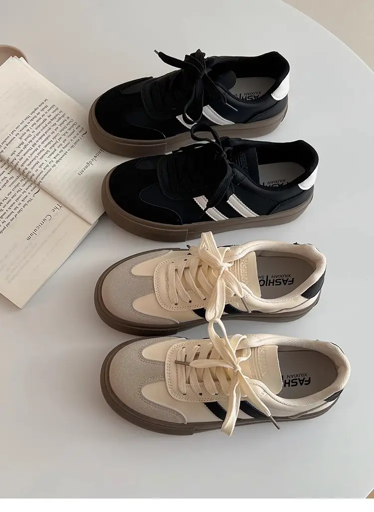 National Trbottomy Moral Training Shoes Women's Shoes 2025 New Spring and Autum Thick-Soled White Shoes Retro Forrest Gump Shoes Casual Sports Sneakers — feature 14