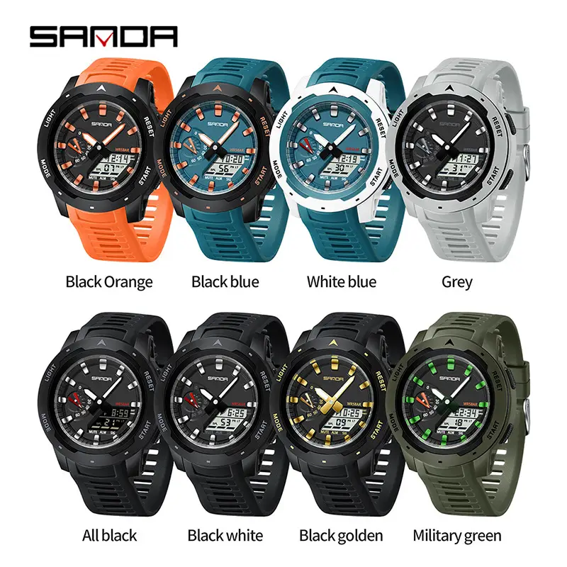 Men's Waterproof Black Digital Sport Watch with Alarm Clock - Image 12