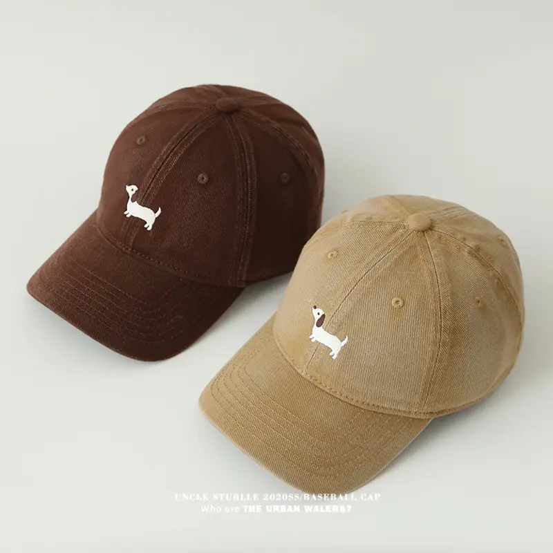 Stubble Dachshund Baseball Cap Tan — feature 10