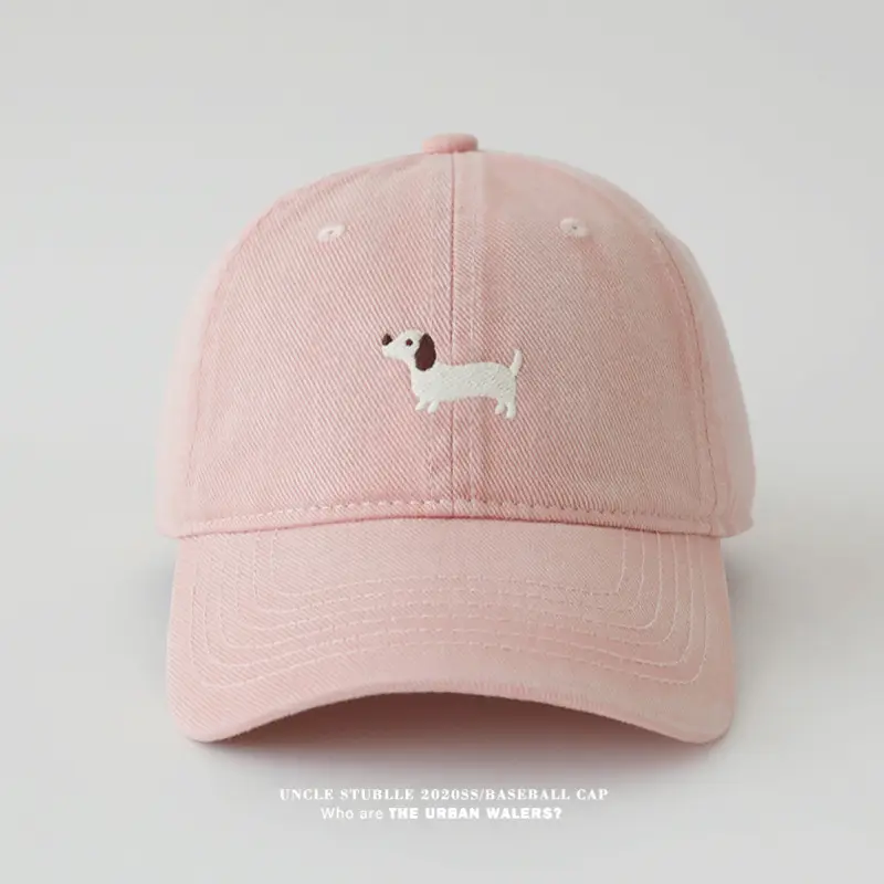 Stubble Dachshund Baseball Cap Tan — feature 11